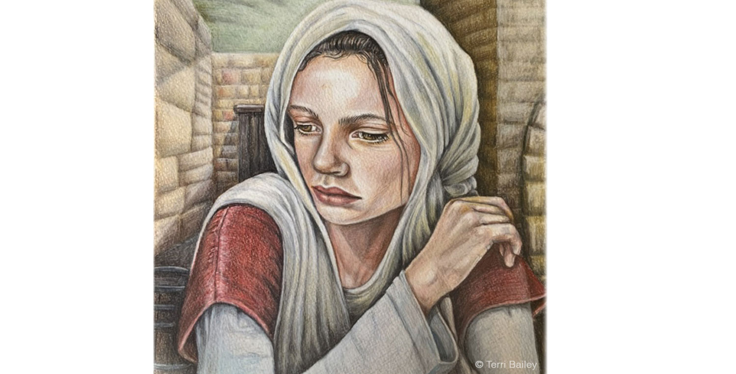 portrait of Jewish woman wearing grey from during the Year of our Lord